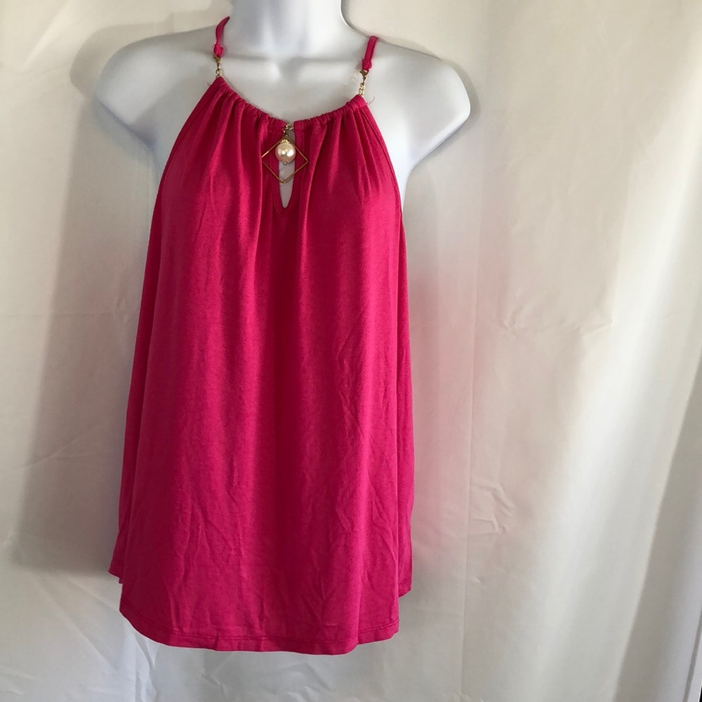 Mine Pink Halter Top Peek-A-Boo Size Medium